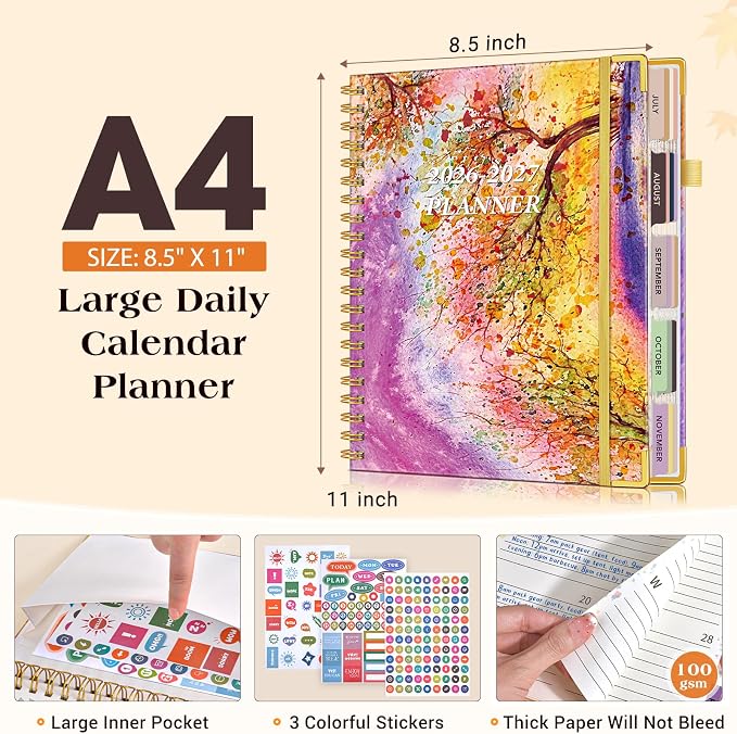 Academic Planner 2026-2027, 18 Months Weekly and Monthly Daily Planner from - Image 5