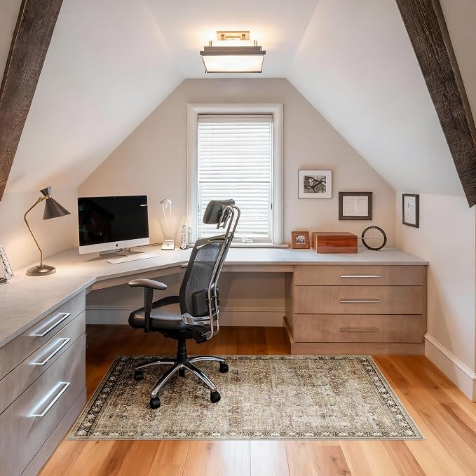 Office Chair Mat for Hardwood Floor, Non-Slip Under Desk Mat Rug for Rolling - Image 2