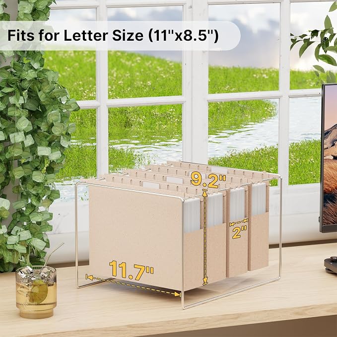 XINGIA Plastic Hanging File Folders Letter Size, Heavy Duty 2" Expansion - Image 2