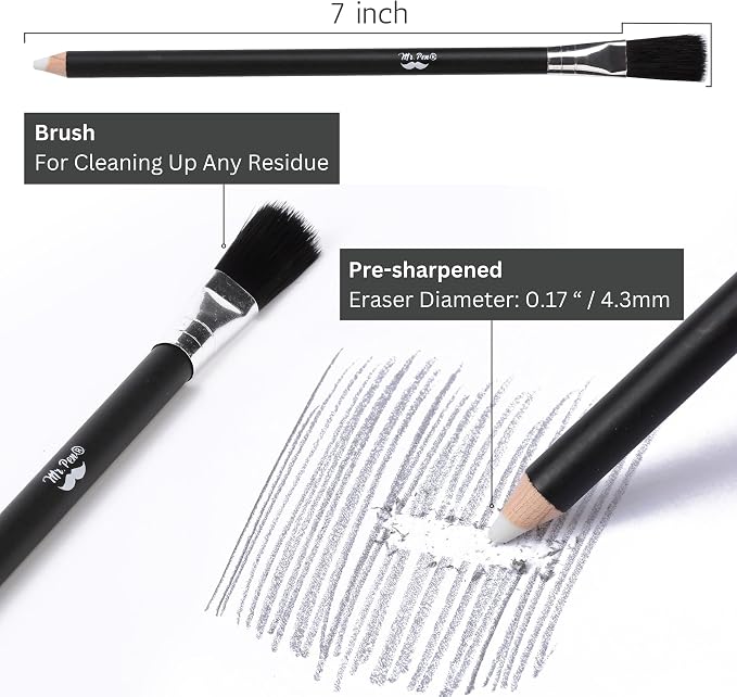 Mr. Pen- Art Eraser Set, Artist Pencil Erasers | Drawing Supplies Kit, - Image 3