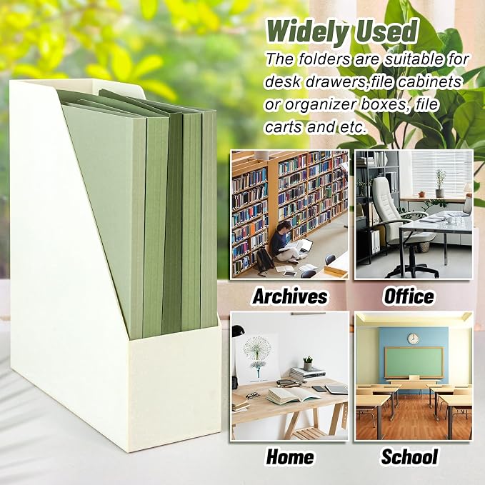 Whaline Sage Green File Folders Letter Size 12 Packs 3 Colors Gradient Green - Image 4