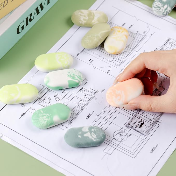 Mr. Pen- Marble Pencil Erasers, 12 Pack, Art Sketching, Clean Smudge-Free - Image 3