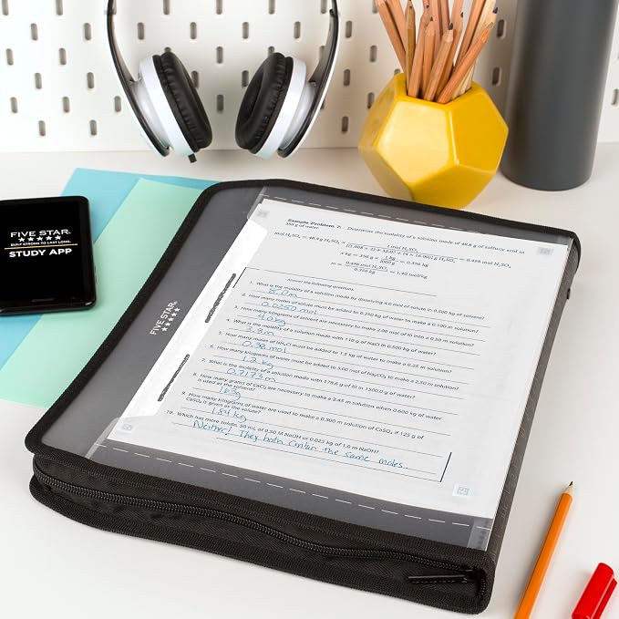 Five Star Expanding File Organizer + Study App, 7-Pocket Accordian File - Image 8
