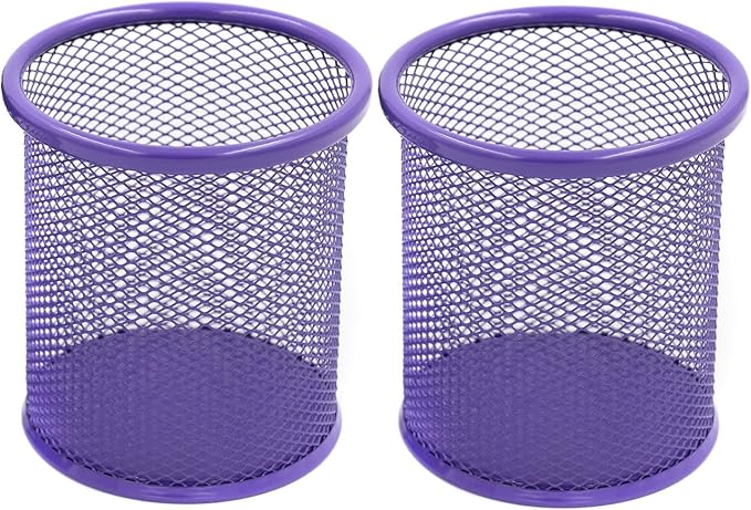 EasyPAG Pencil Holder for Desk, 2 Pack Metal Pen Organizer, Mesh Pencil Cup by EasyPAG