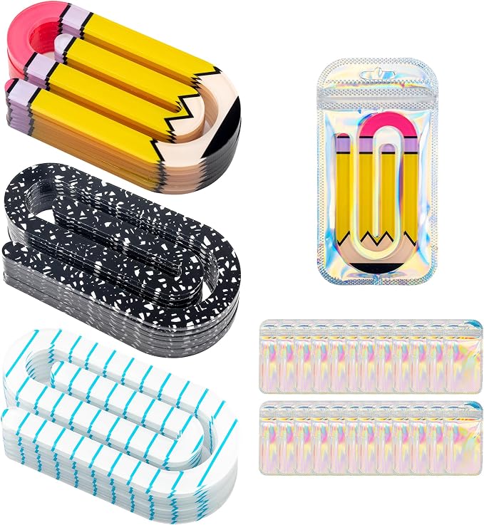 48 Pack Jumbo Acrylic Paper Clips by Sandure