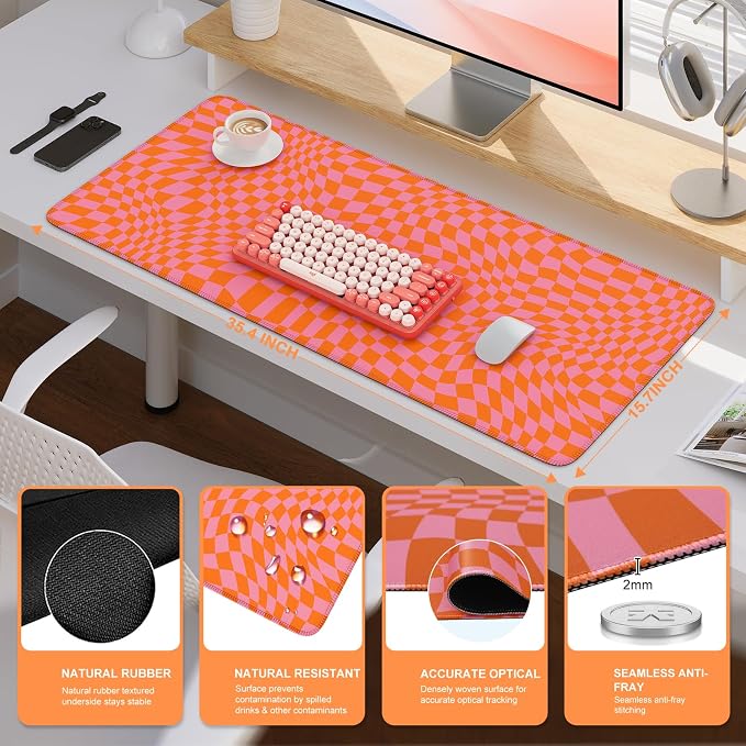 iCasso XXL Large Mouse Pad for Desk, Anti-Slip Big Mousepad - Image 2