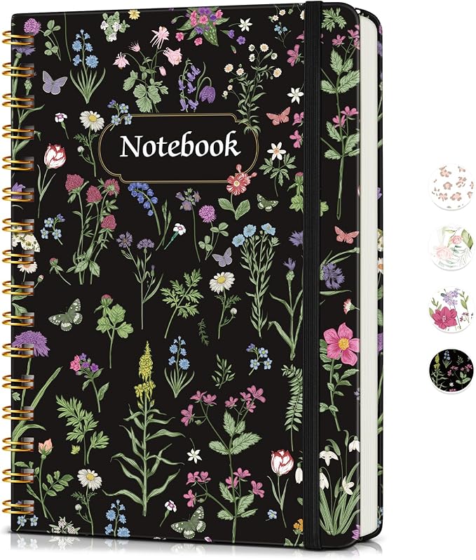 Lined Spiral Journal Notebook for Women, A5 Cute Hardcover Spiral Journals for by Unknown