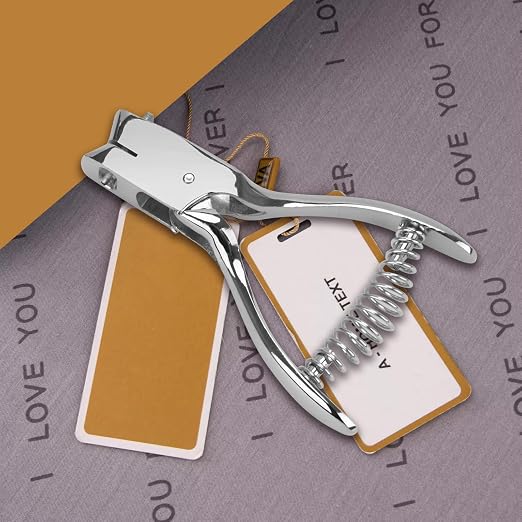 Heavy Duty Handheld Hole Punch for ID Cards, Zinc Alloy Construction, Sharp - Image 5