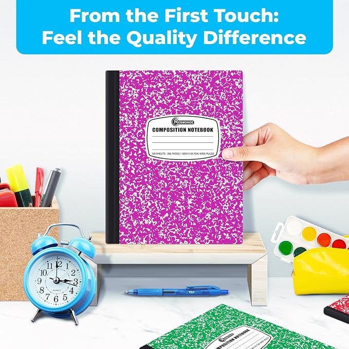 Rosmonde 5000 Pack Composition Notebooks Bulk, Wide Ruled, 100 Sheets, 9-3/4 x - Image 4