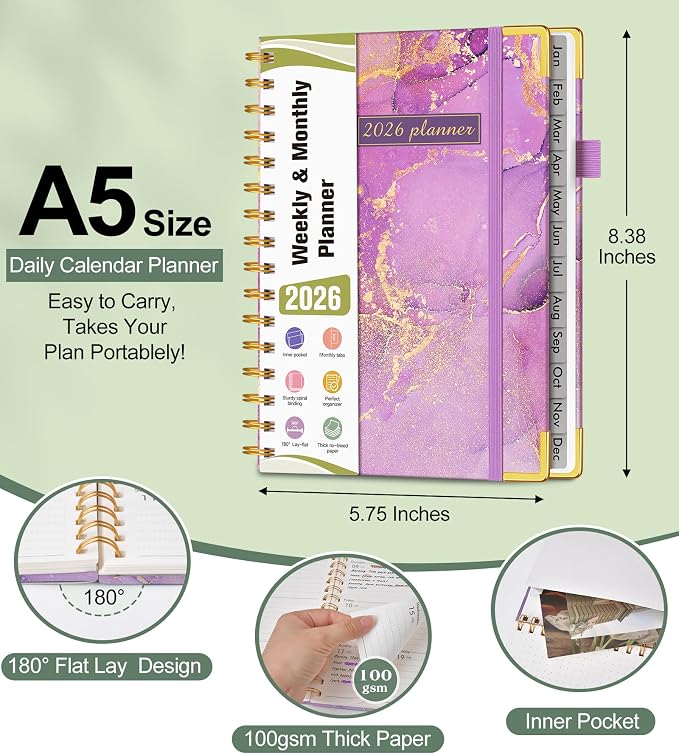 2026 Planner, Hardcover Weekly and Monthly Planner, January 2026 - Image 4