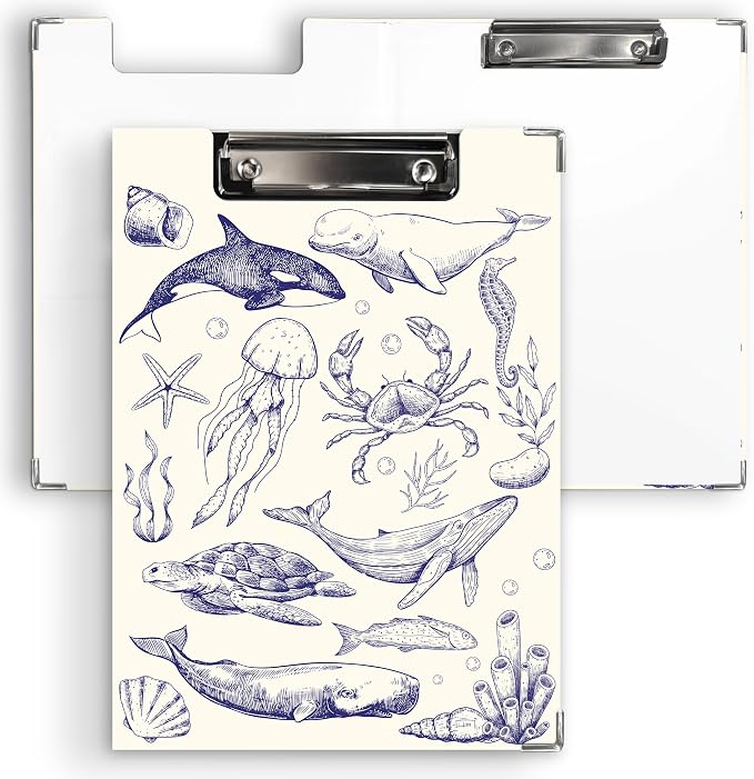 Ku-dayi Coastal Ocean Beach Clipboard Padfolio by KU-DaYi