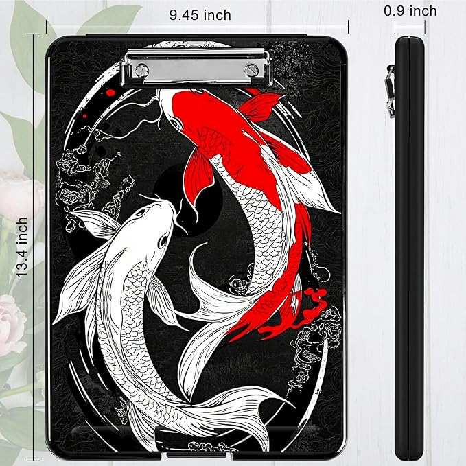 Red White Fish A4 Clipboard - Image 4