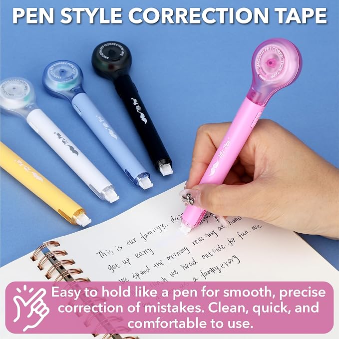 Mr. Pen- Aesthetic Correction Tape, 0.2" x 236", Pastel Colors | Cute - Image 3