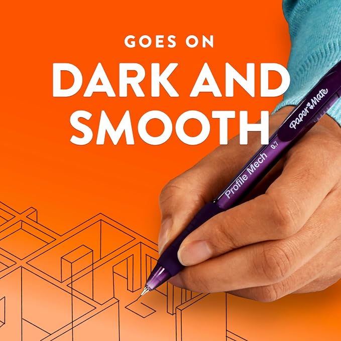 Paper Mate Profile Mechanical Pencils, 0.7 mm, HB #2 Lead, 8 Assorted Barrel - Image 6