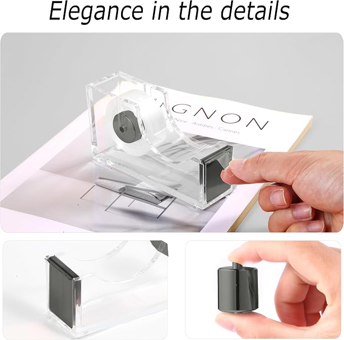 Office Desk Accessories，Office Supplies Set Acrylic Stapler Set Staple Remover - Image 4