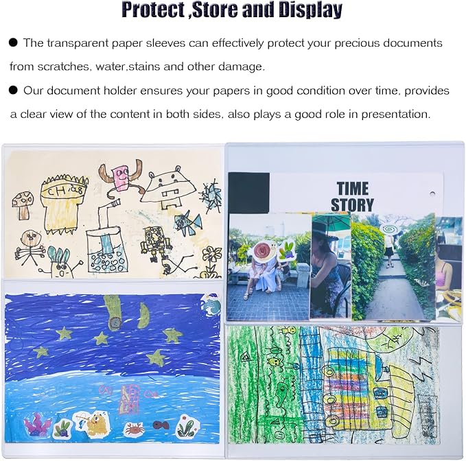 14 PCS 8.5" x 11" Rigid Print Protectors, Plastic Paper Sheet Protectors - Image 3
