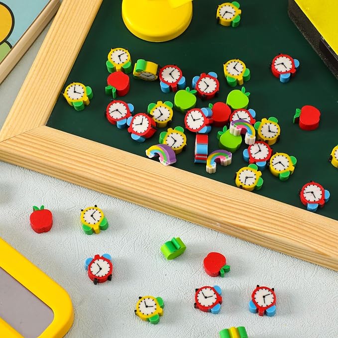 JUNEBRUSHS 150Pcs mini Apples Erasers - Image 6