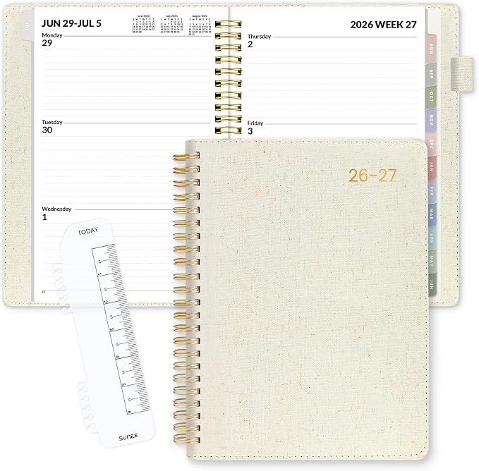 SUNEE 2026-2027 Weekly & Monthly Planner 6.4"x8.5" by SUNEE