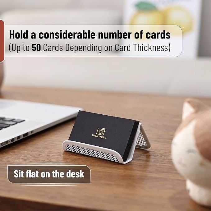 Mr. Pen- Metal Mesh Business Card Holders, 3 Pack, and Business Use, Flat and - Image 4