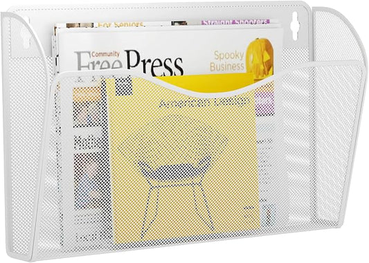 GDINDINFAN Single Pocket Wall File Holder, Mesh Hanging File Folder Paper by GDINDINFAN