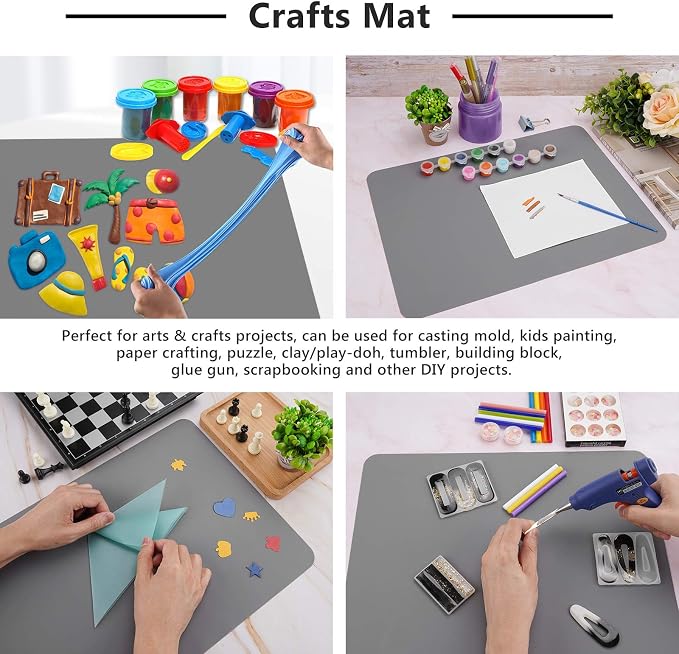 Gartful 3PCS Silicone Sheet for Crafts, Epoxy Resin, Jewelry Casting Molds - Image 5