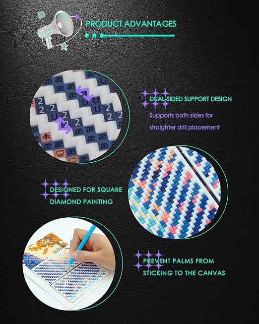 Foreveryoung Diamond Painting Zigzag Rulers – 9 PCS Diamond Art Tools and - Image 4