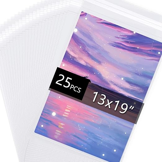 Falling in Art Acid Free 1.496mil Crystal Sealed Clear Bags by FallinginArt