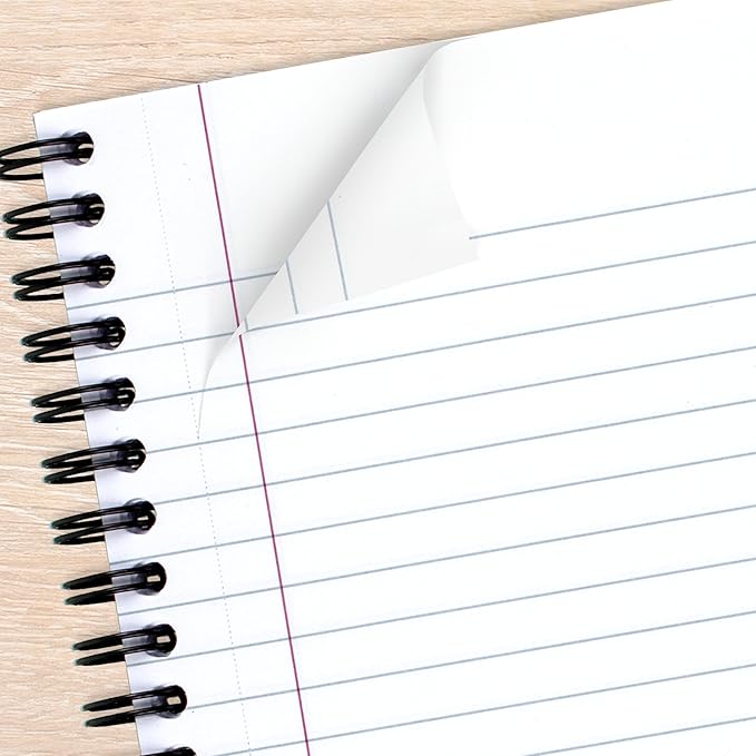 Cambridge Limited Business Notebook, Legal Ruled, 8-1/4" x 11", 80 Sheets, Soft Touch Flexible Cover, Wirebound, Blue (UN06062-20)-DeskLoop Office