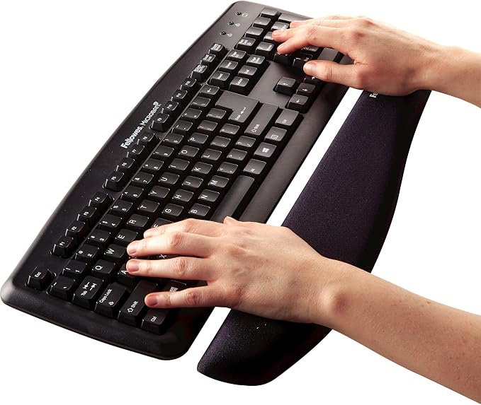 Fellowes PlushTouch Foam Keyboard Wrist Rest, MICROBAN Antimicrobial - Image 2
