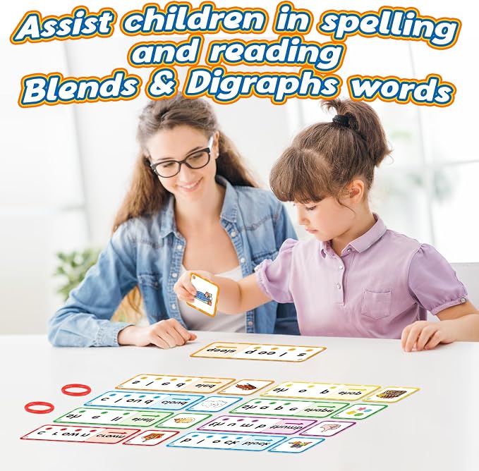Kasfalci Blends & Digraphs Cards, Phonics Games, Speech Therapy Toys - Image 2