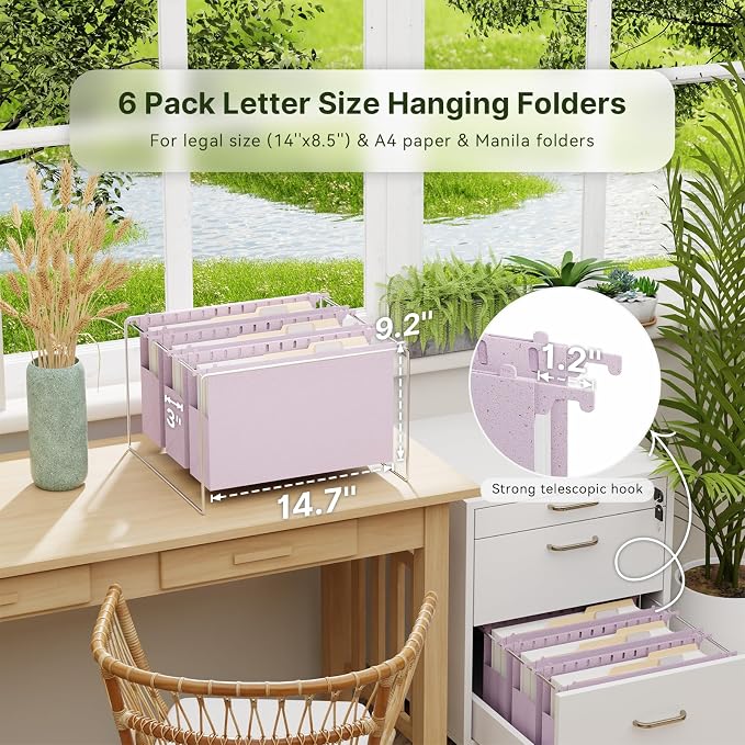 XINGIA Legal Size Hanging File Folders, Expandable 3 Inch File Folders Hanging - Image 2