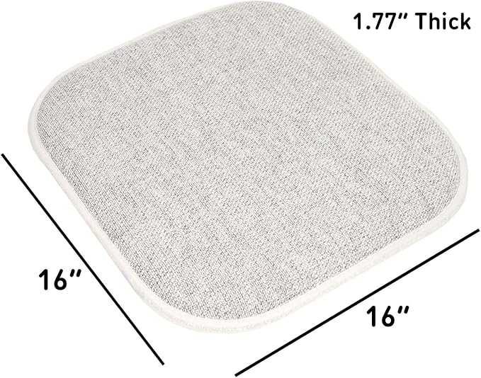 Sweet Home Collection Chair Cushion Memory Foam Pads Honeycomb Pattern Slip Non - Image 3