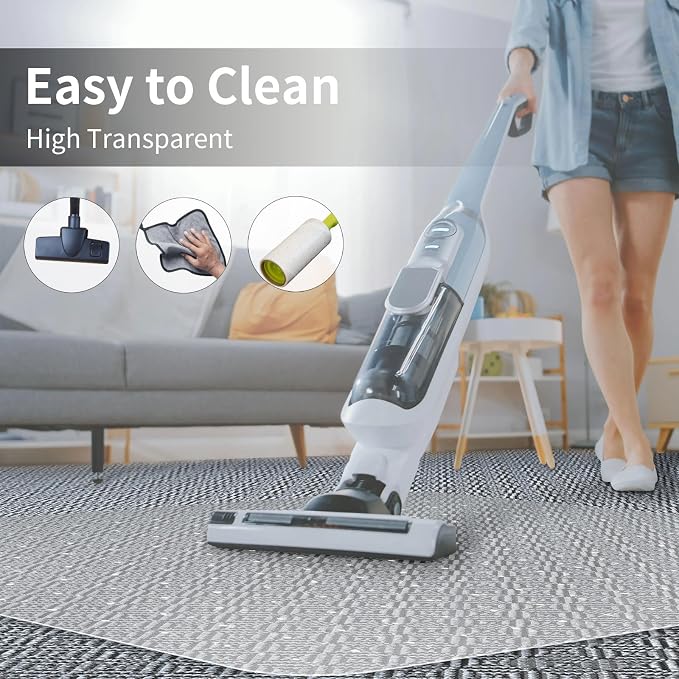 Office Chair Mat for Carpeted Floor, Easy Glide Rolling Plastic Floor Mat - Image 6