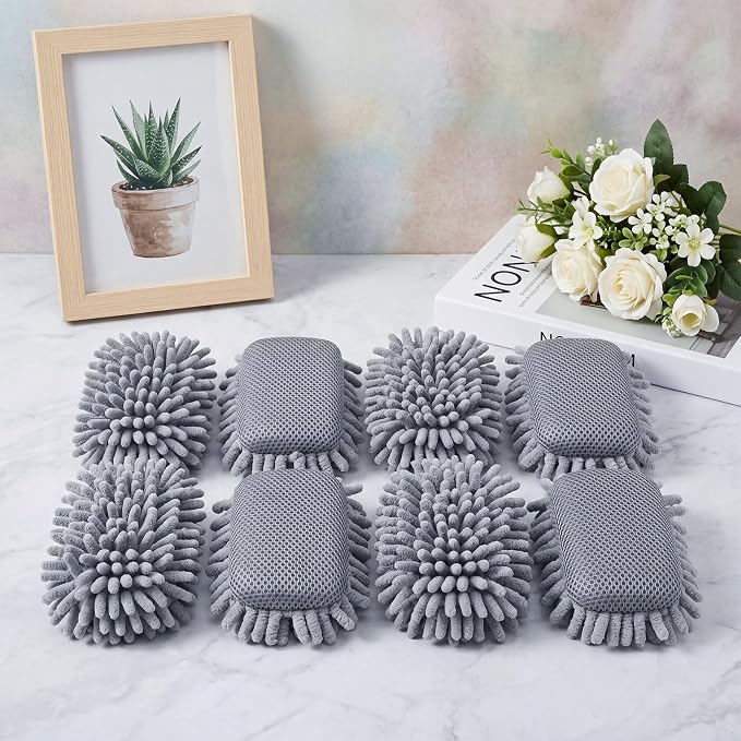 Zonon 8 Pieces Dry Erase Eraser Microfiber Shag Washable Whiteboard Eraser - Image 7
