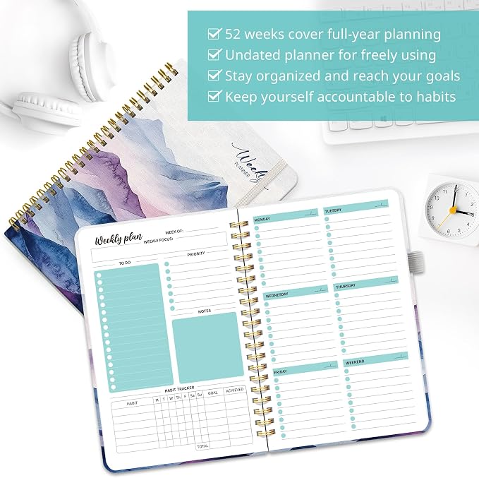 Taja Undated Weekly Planner, Weekly To Do List Notebook - Image 4