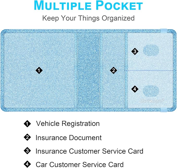 Wisdompro Small Car Registration and Insurance Documents Holder - Image 2