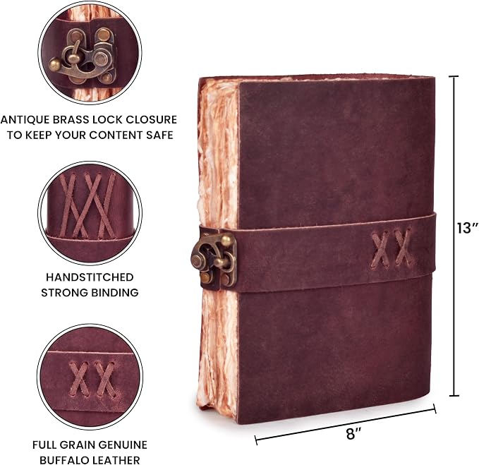 LEATHER VILLAGE Leather Bound Vintage Journal - Image 5