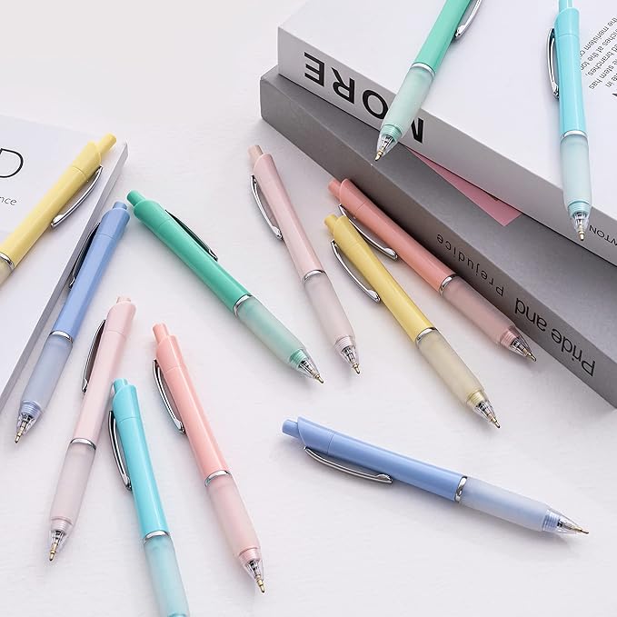 Ball Point Pen Black Ink Ballpoint Pens with Super Soft Grip Medium Point 1.0mm Office Pens (6 pack)