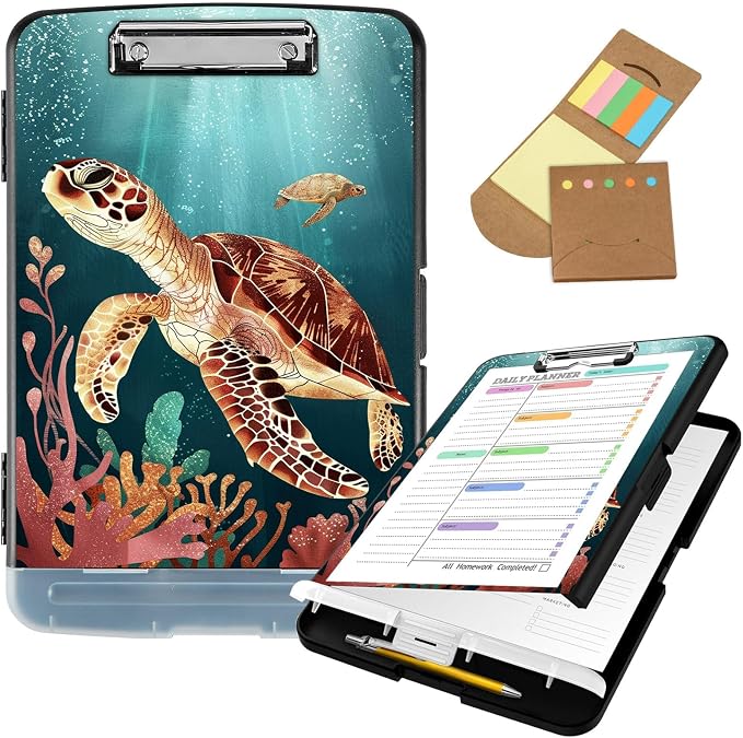 Clipboard with Storage, 8.5x11 High Capacity Nursing Clipboards with Pen Holder by Unknown