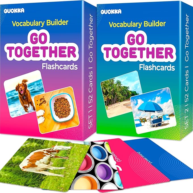 QUOKKA 104 Vocabulary Flash Cards Go Together by QUOKKA