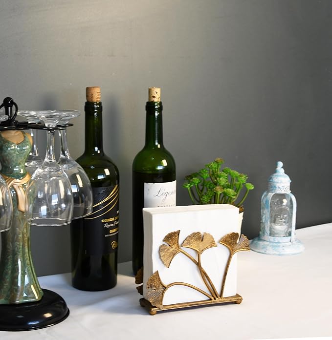 OwlGift Modern Ginkgo Leaves Design Napkin Holder - Image 5