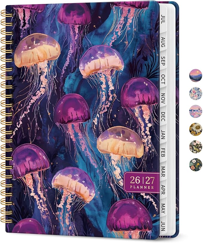 Planner 2026–2027, Academic Monthly Weekly Spiral Calendar, July 2026 – June by Taja