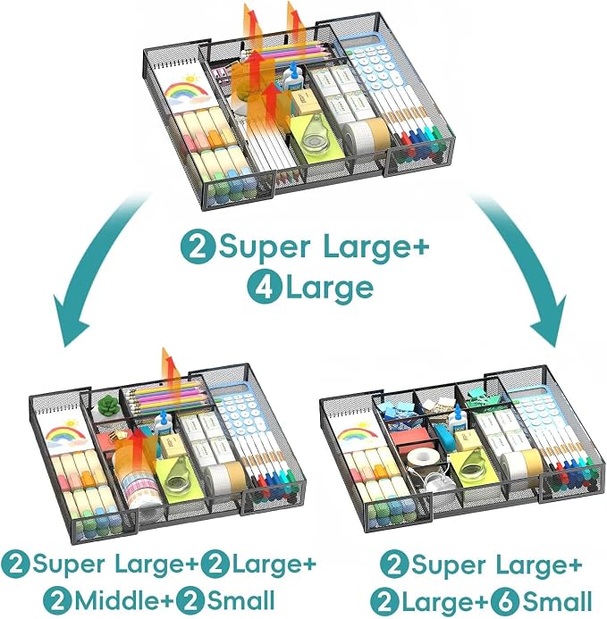 Expandable Desk Drawer Organizer Tray - Image 8