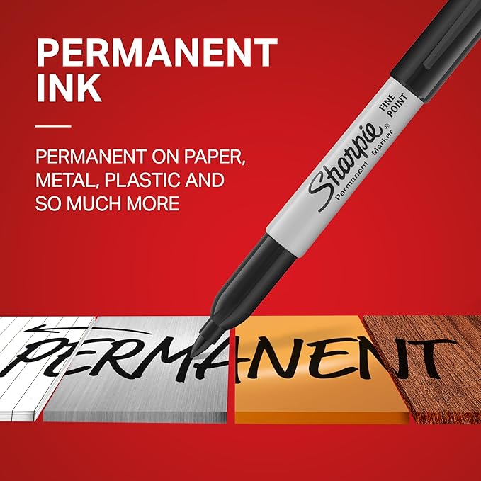 Sharpie Permanent Markers, Fine Point, Office Supplies - Image 3