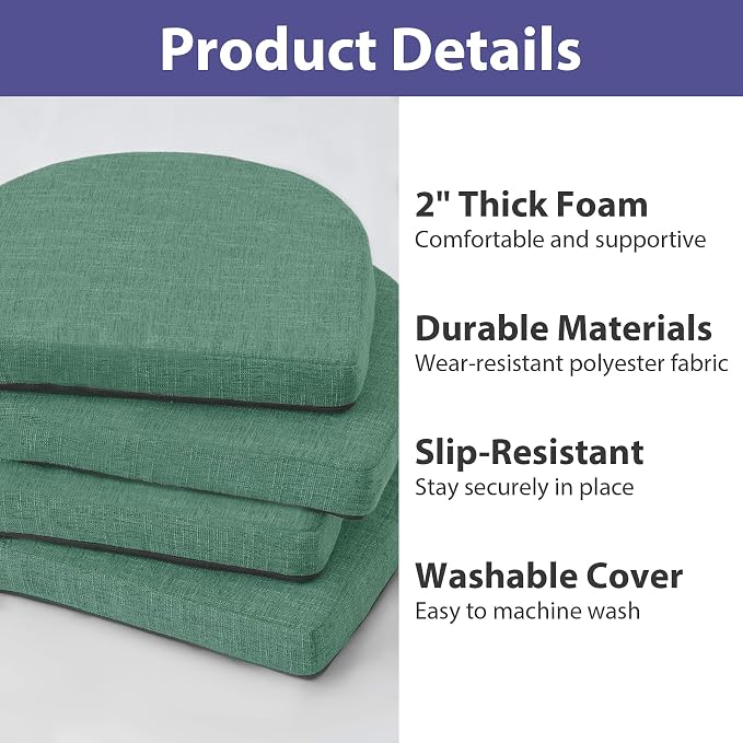 IPYNBAP Chair Cushions for Dining Chairs, Kitchen Chair Cushions, Non Slip - Image 2