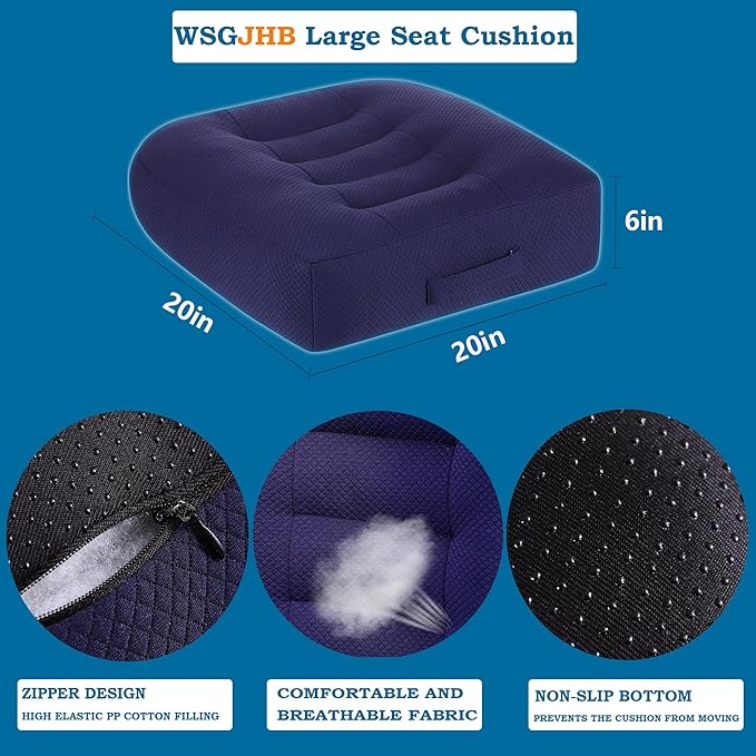 WSGJHB Large Seat Cushion, Extra Thick Booster Seat Cushions Long Sitting | - Image 3