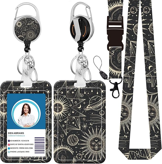 Badge Lanyard, Retractable Badge Holder by BILLTEFUL