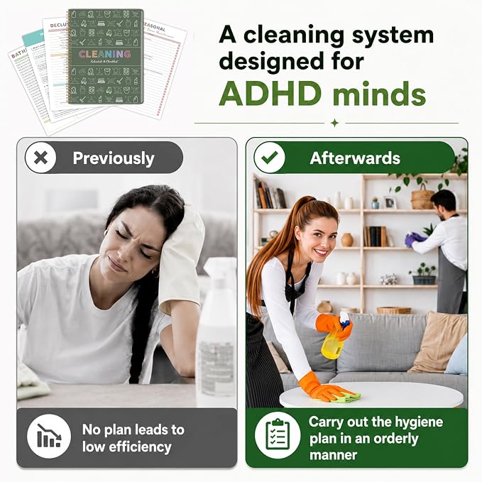 60-Week ADHD Cleaning Planner for Adults & Teens – Stress-Free Cleaning - Image 7