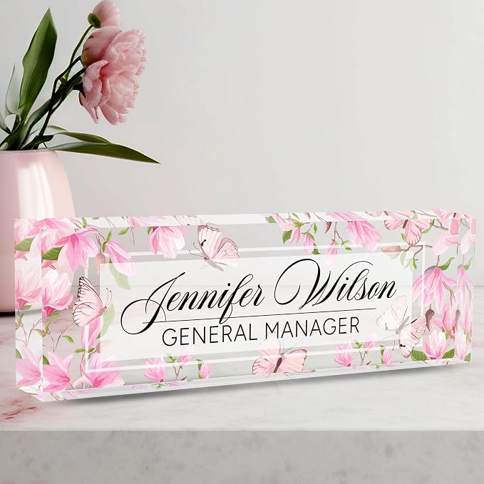 Desk Name Plate Personalized, Personalized Name Plate by AeekdookWoodenPuzzles