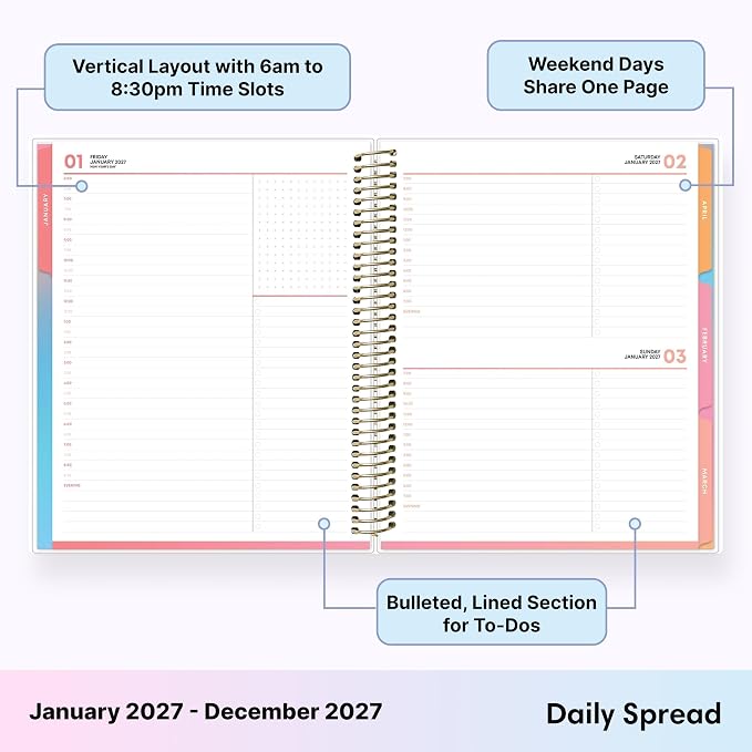 Blue Sky Livewell 2027 Daily and Monthly Planner Calendar, January 2027 - Image 4